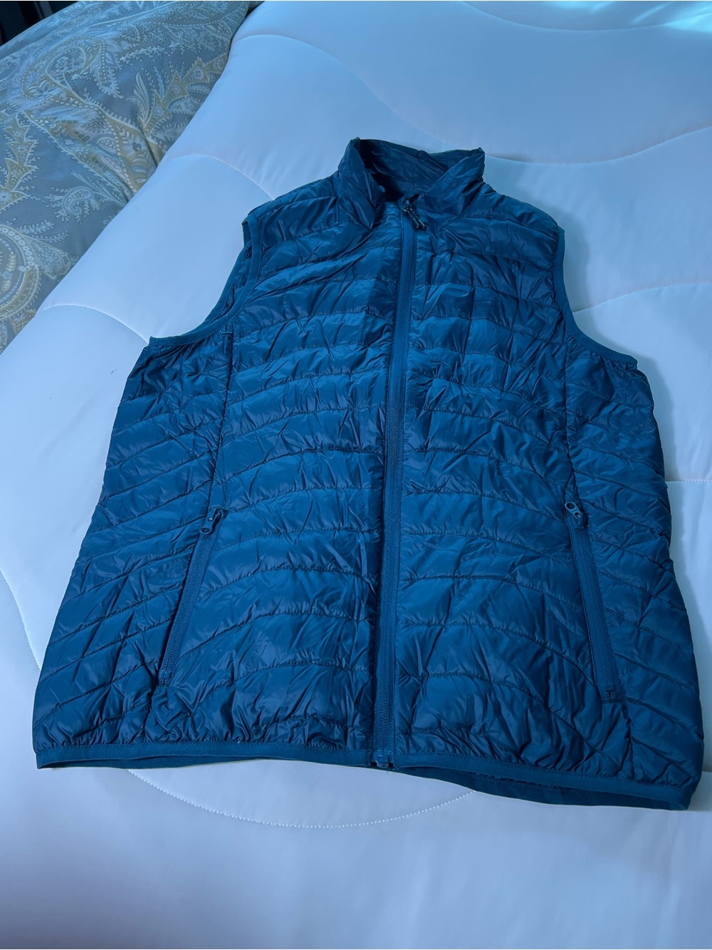 Sportscaster Quilted Lightweight Blue Green Packable Puffer Vest